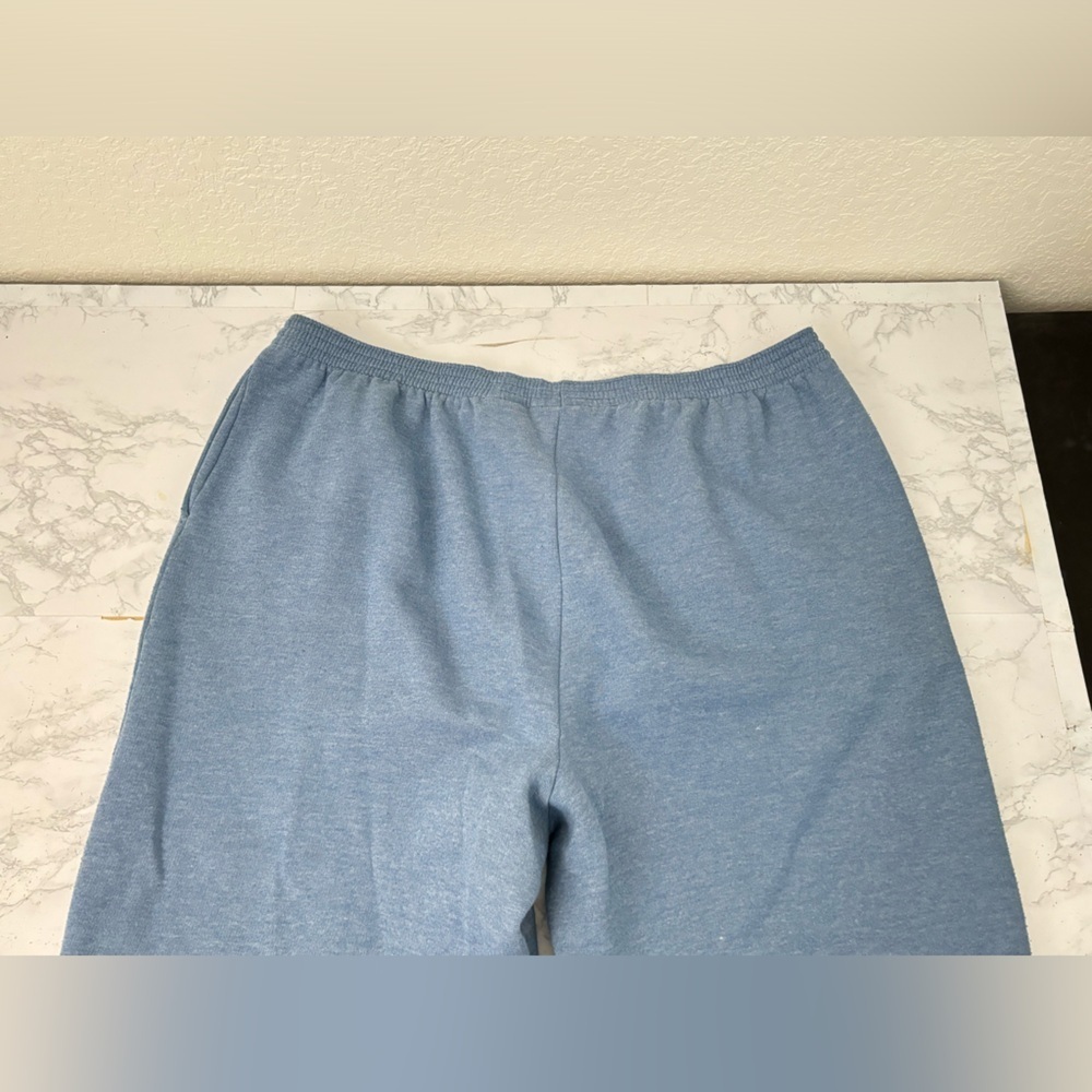 Basic Editions Sweatpants With Elastisized Waist Size XL Blue Vtg Stetch F1 - Picture 4 of 5